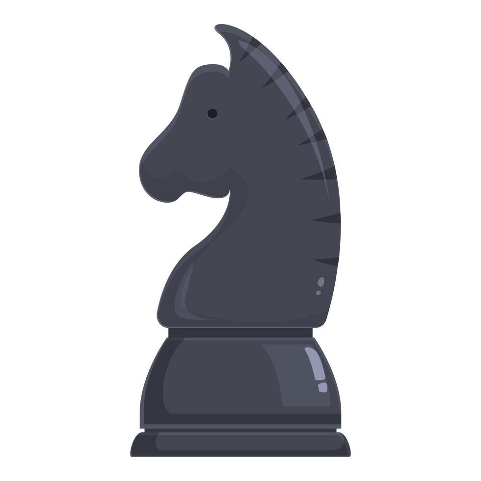 paard schaak stuk icoon tekenfilm vector. spel strategie voor kinderen vector