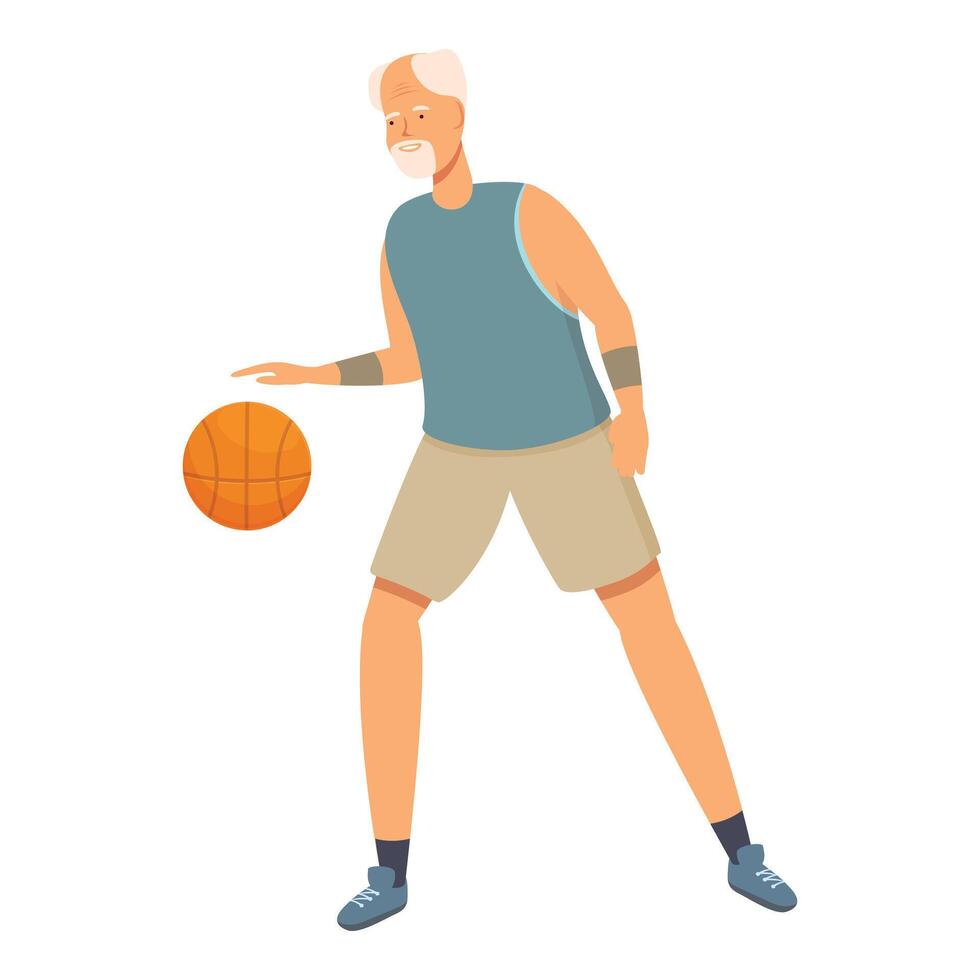 Speel basketbal bal icoon tekenfilm vector. sport Mens opleiding vector