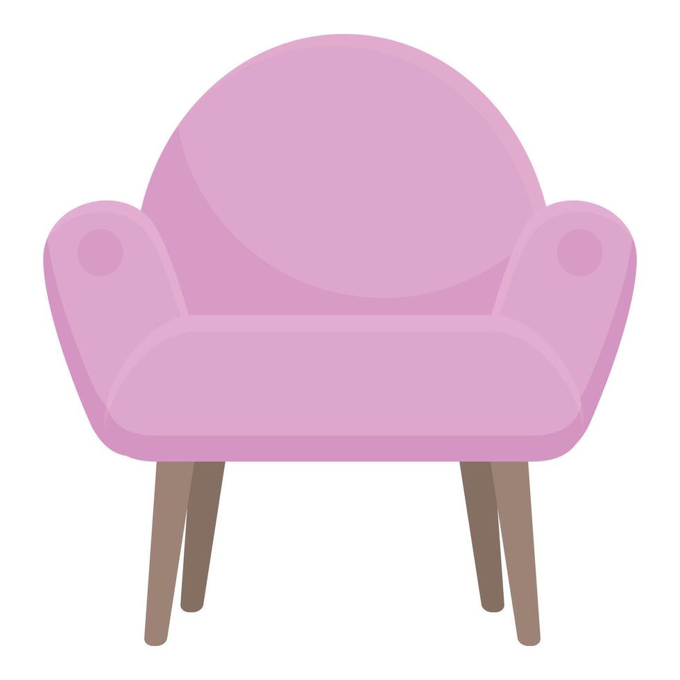 roze kleur zacht fauteuil icoon tekenfilm vector. online korting vector