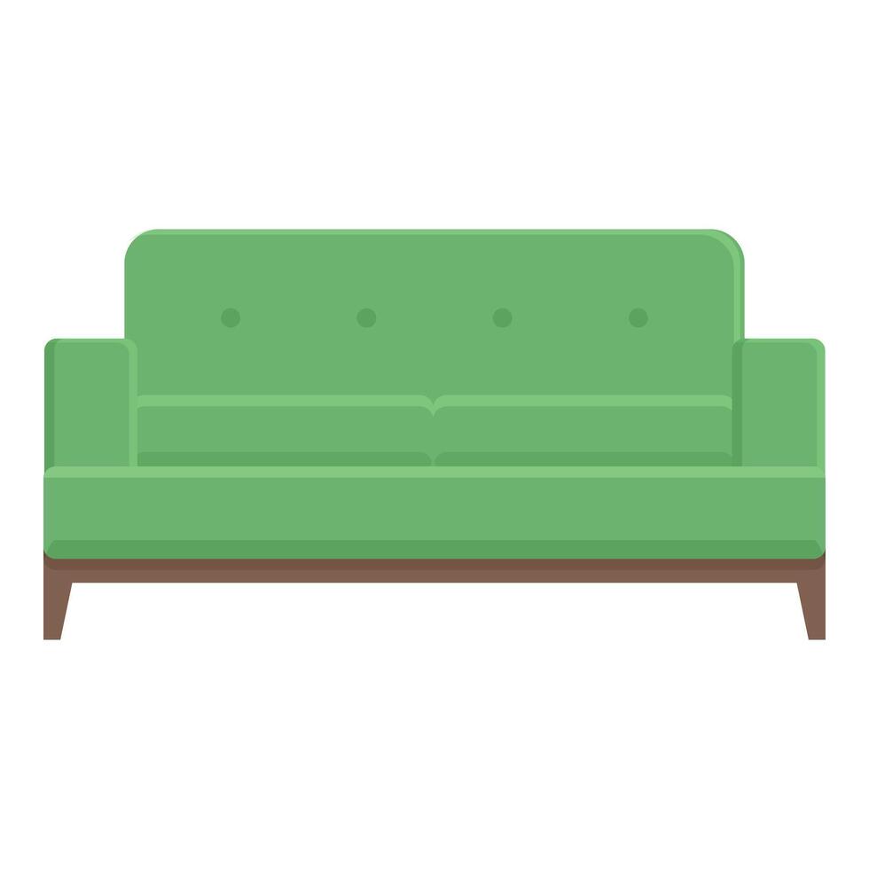 groen klassiek sofa icoon tekenfilm vector. winkel kamer interieur vector