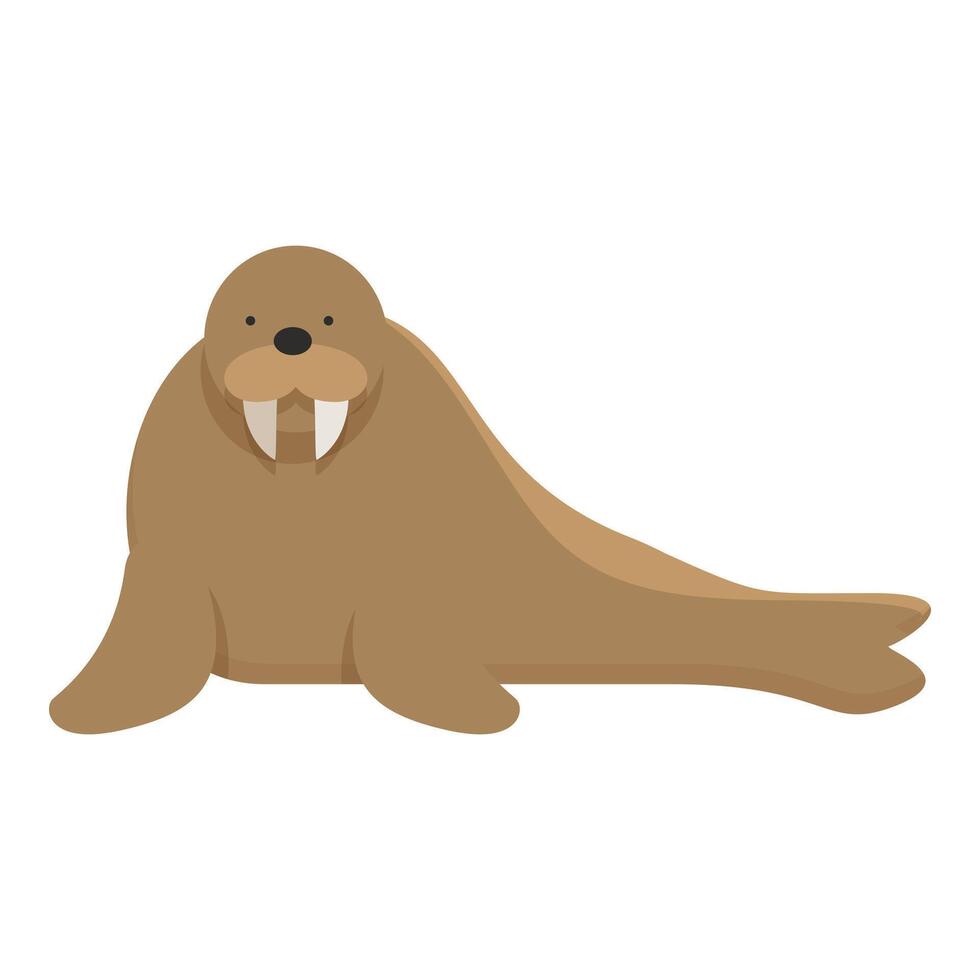 arctisch walrus icoon tekenfilm vector. ijs pool dier vector