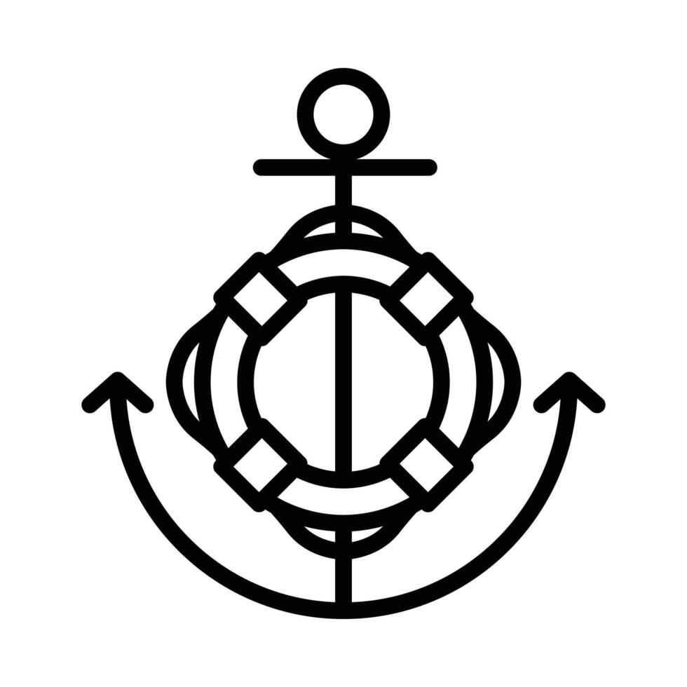 anker vector icoon logo roer boot symbool piraat nautische maritiem gemakkelijk tekenfilm illustratie tekening grafisch ontwerp