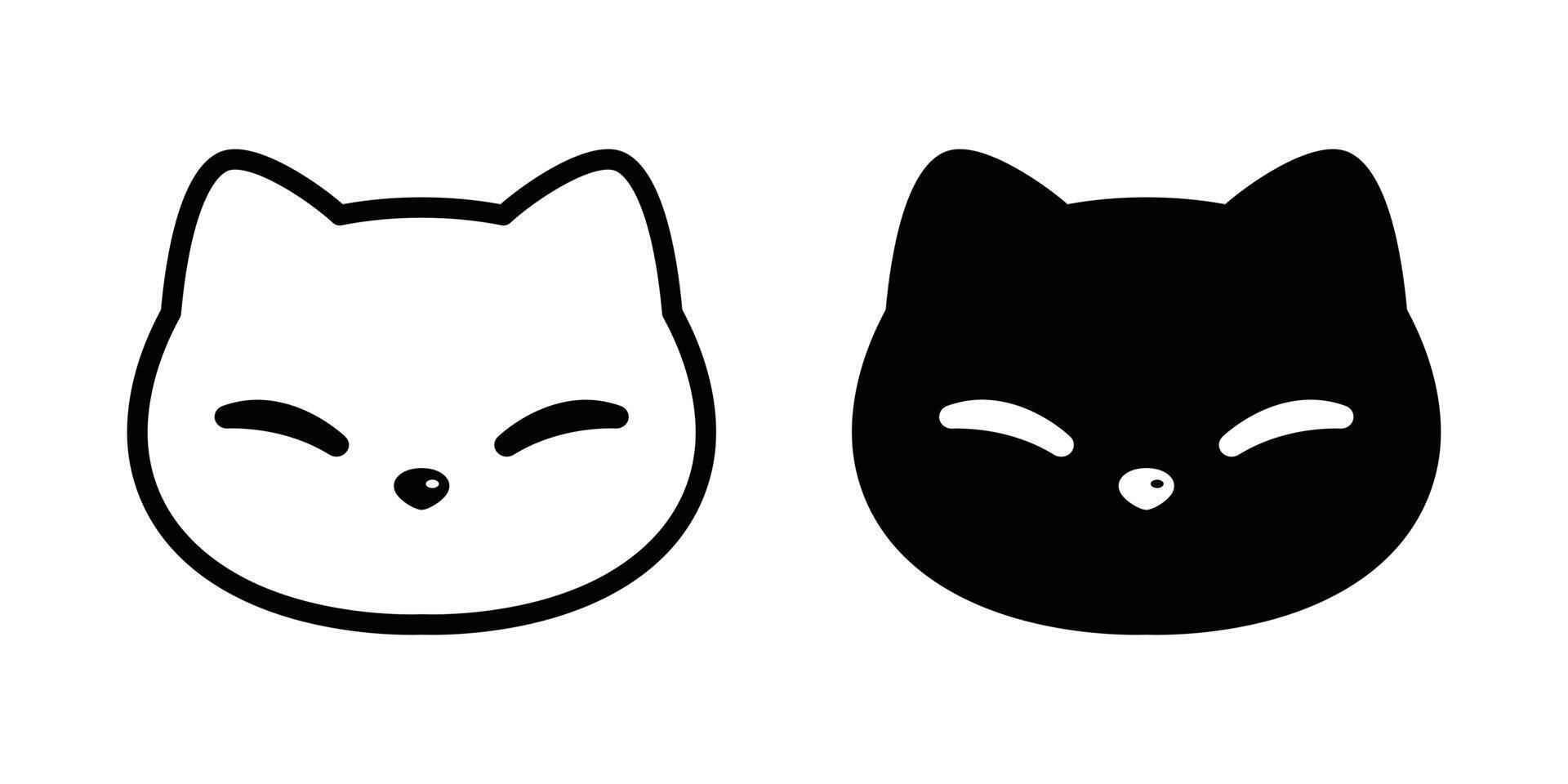 kat vector icoon calico katje huisdier hoofd gezicht logo symbool karakter tekenfilm tekening illustratie ontwerp