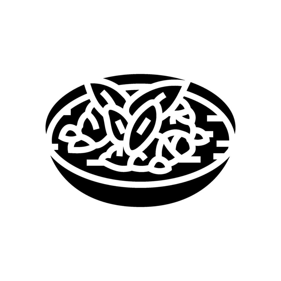 groen kerrie Thais keuken glyph icoon vector illustratie