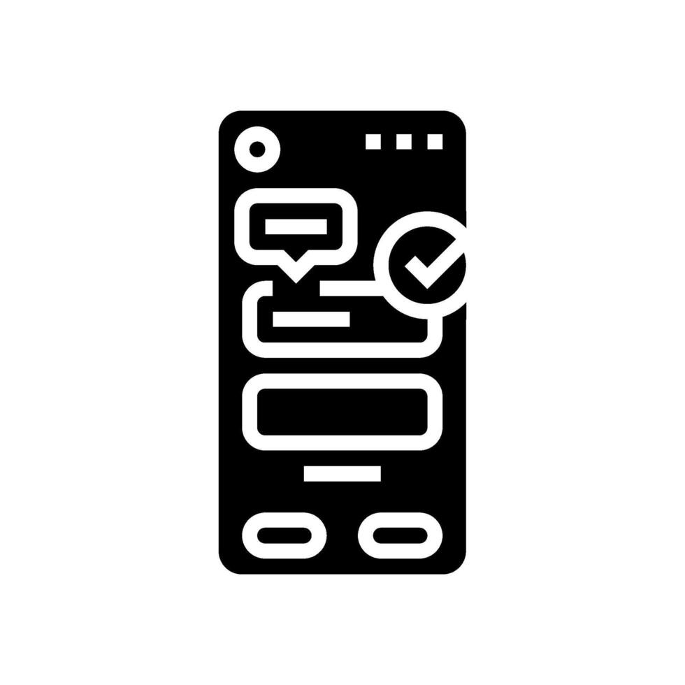 microkopie ux ui ontwerp glyph icoon vector illustratie