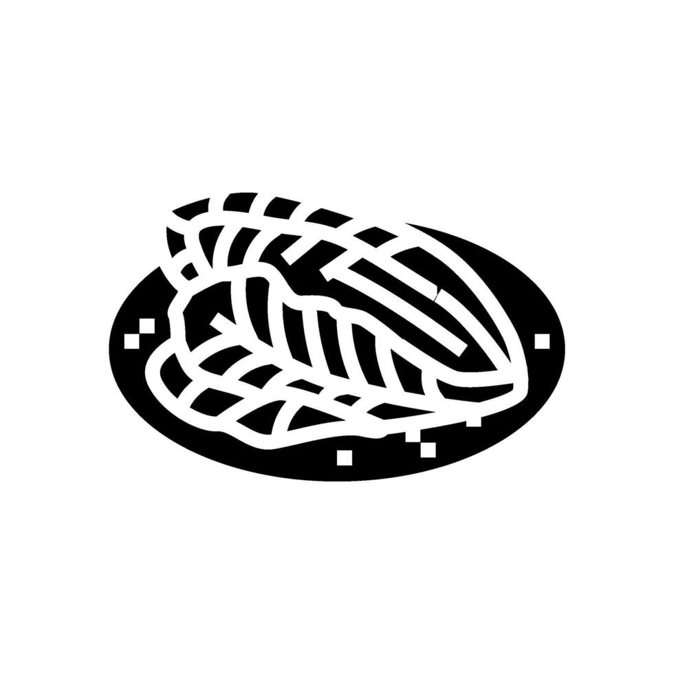 Kimchi kool Koreaans keuken glyph icoon vector illustratie