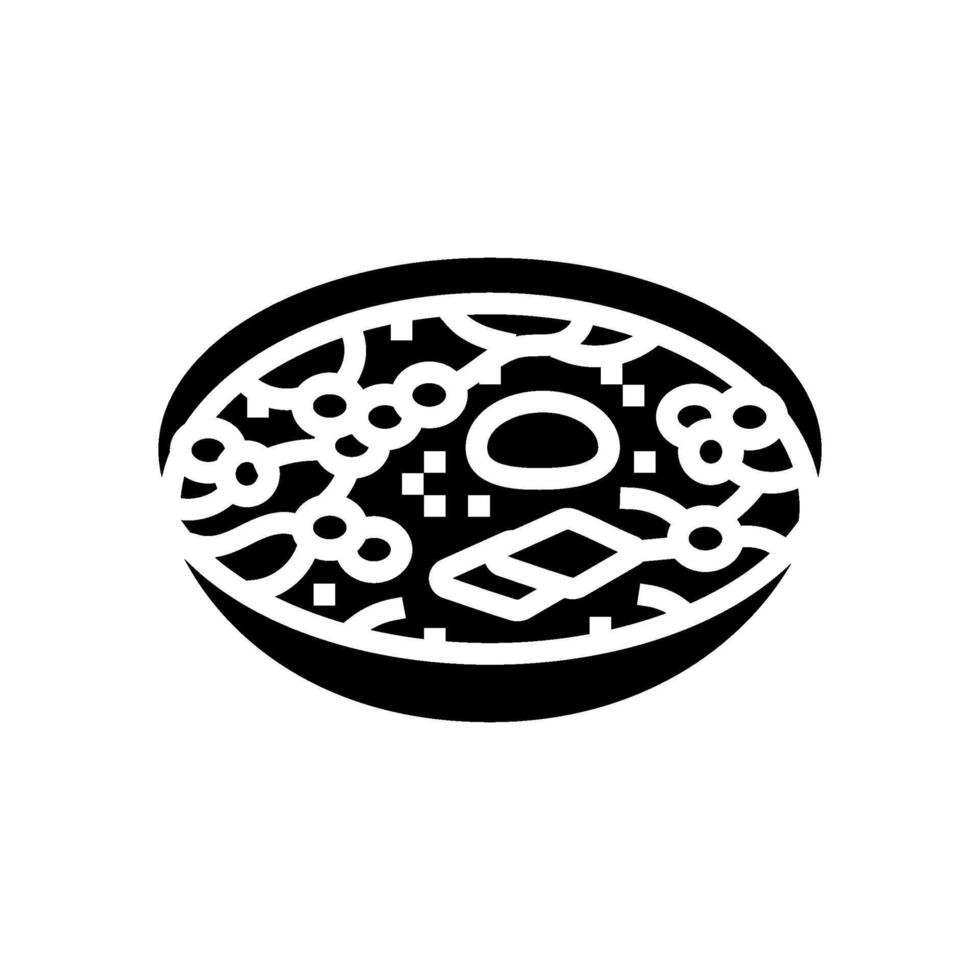 sundubu jjigae Koreaans keuken glyph icoon vector illustratie