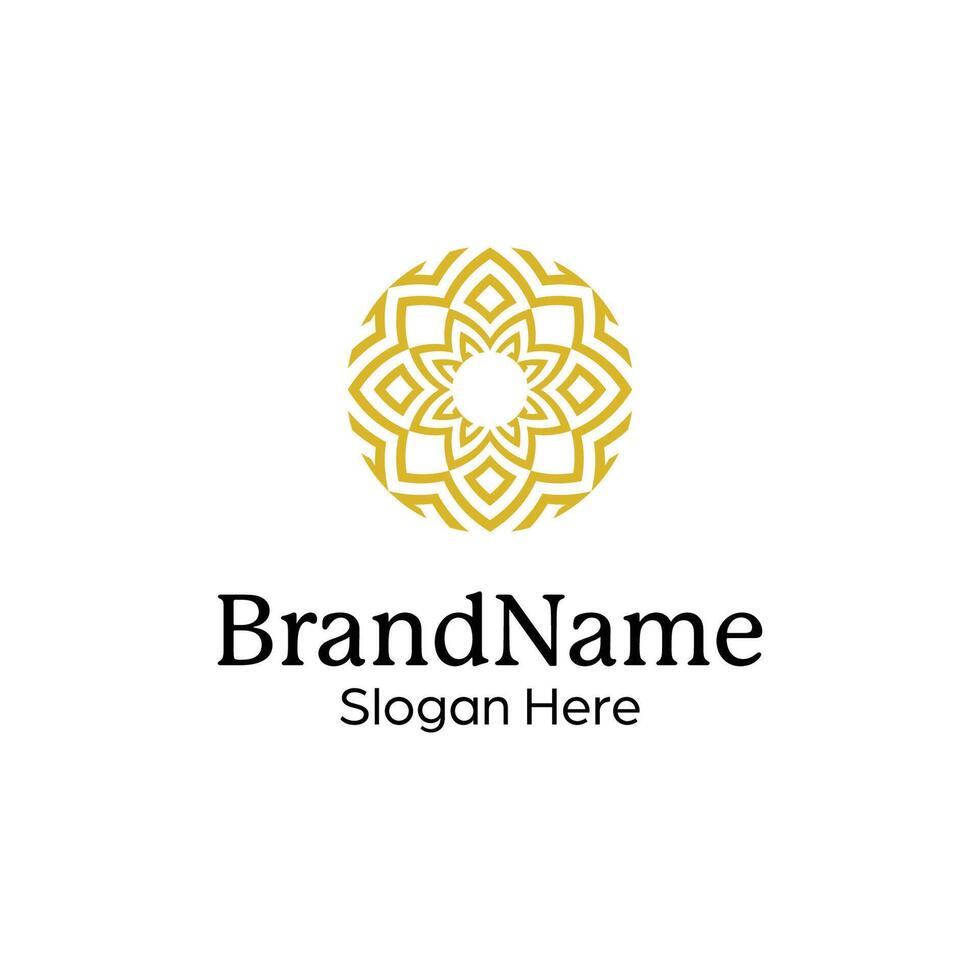 elegant en modern sier- decoratief patroon mandala logo vector