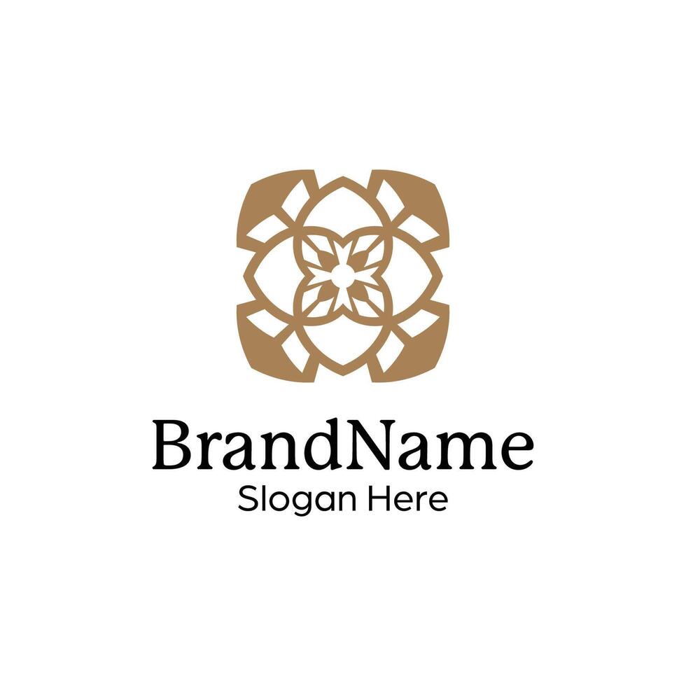 elegant en modern sier- decoratief patroon mandala logo vector