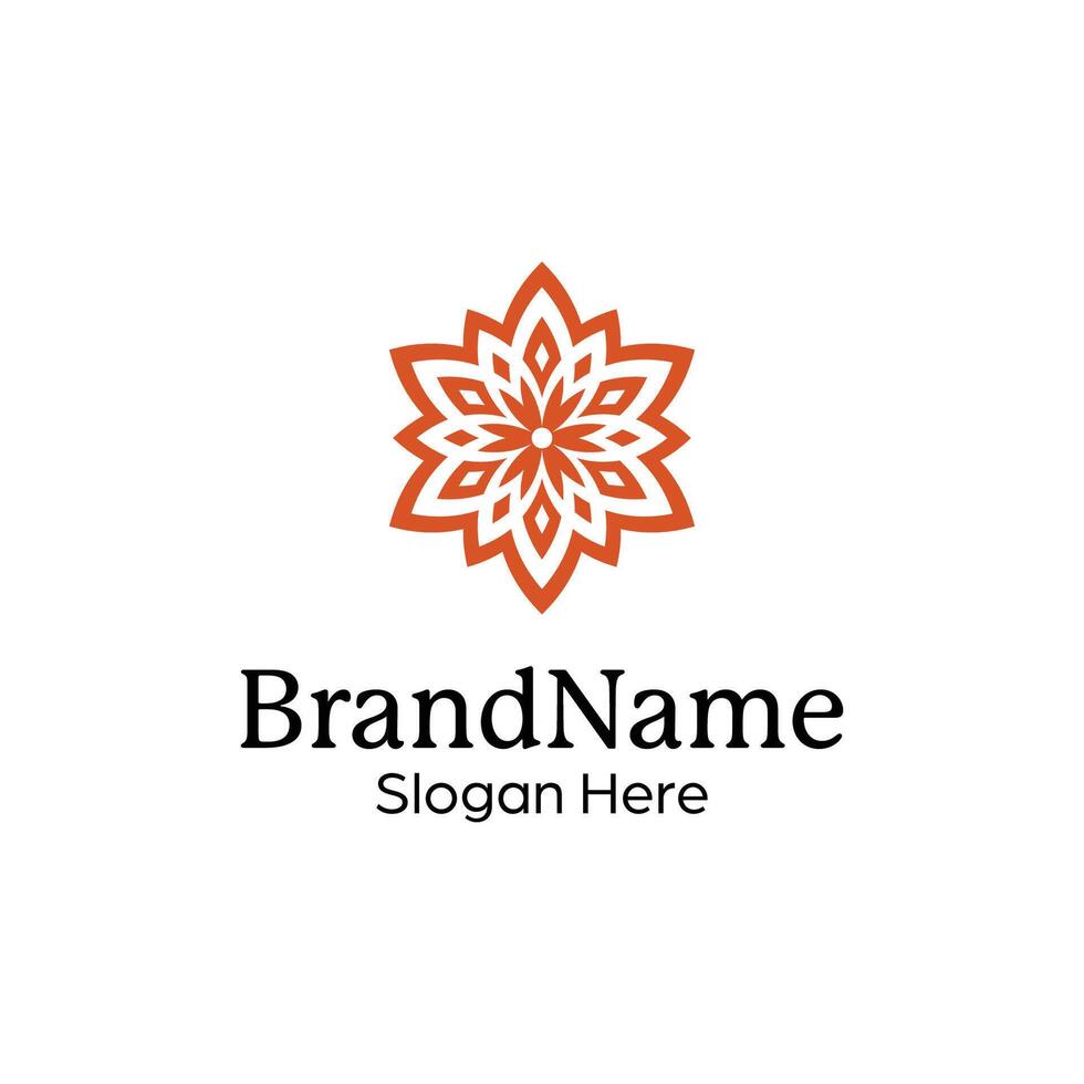 elegant en modern sier- decoratief patroon mandala logo vector