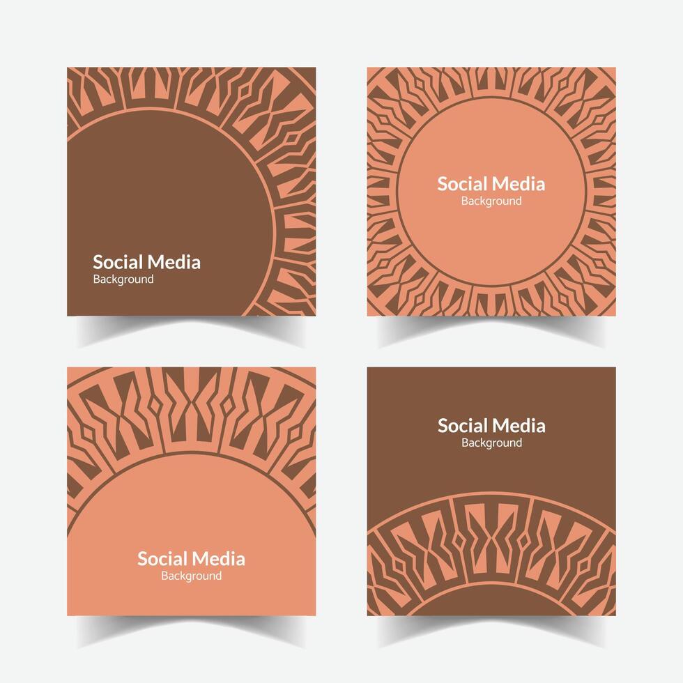 elegant sier- decoratief patroon plein achtergrond sociaal media ontwerp sjabloon vector
