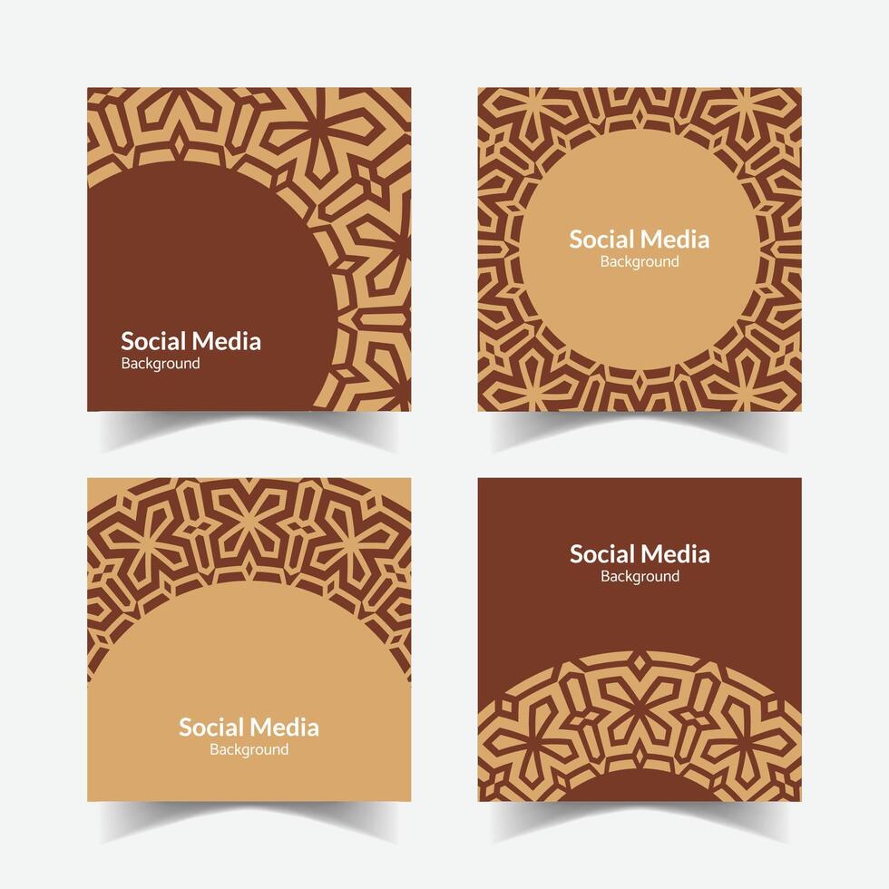 elegant sier- decoratief patroon plein achtergrond sociaal media ontwerp sjabloon vector