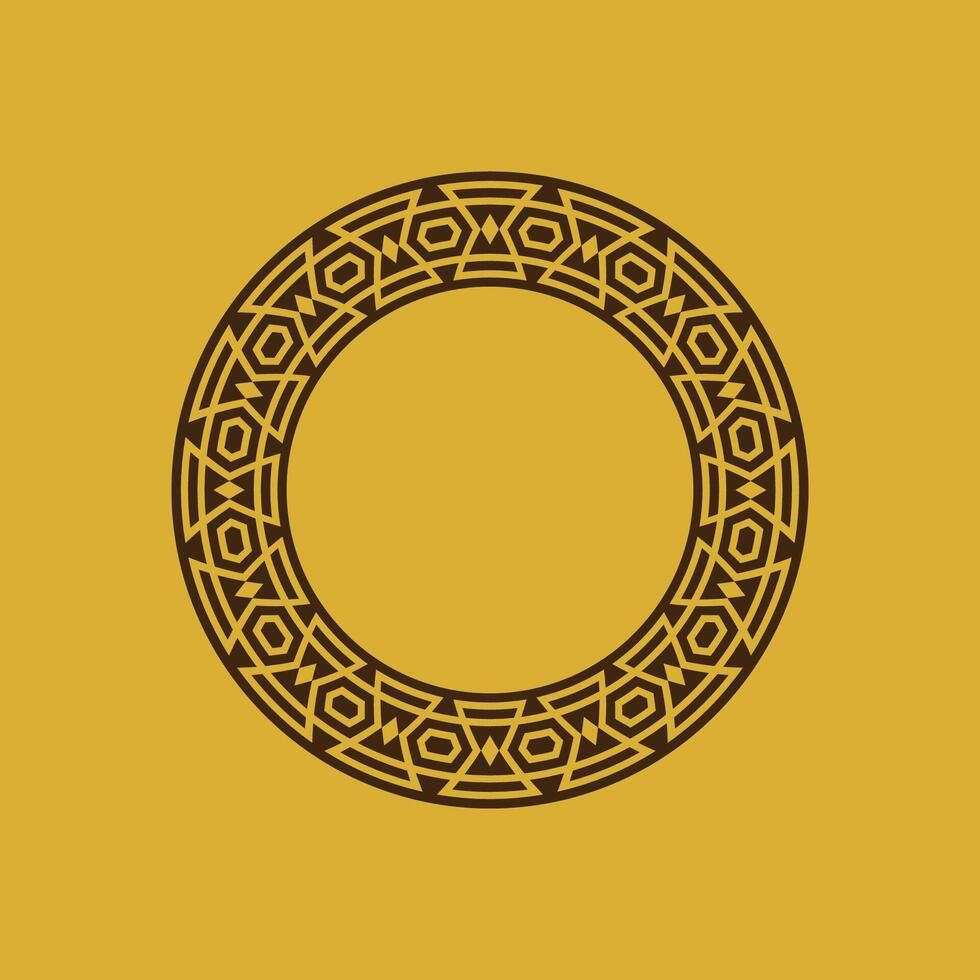 modern sier- cirkel kader grens decoratief patroon vector