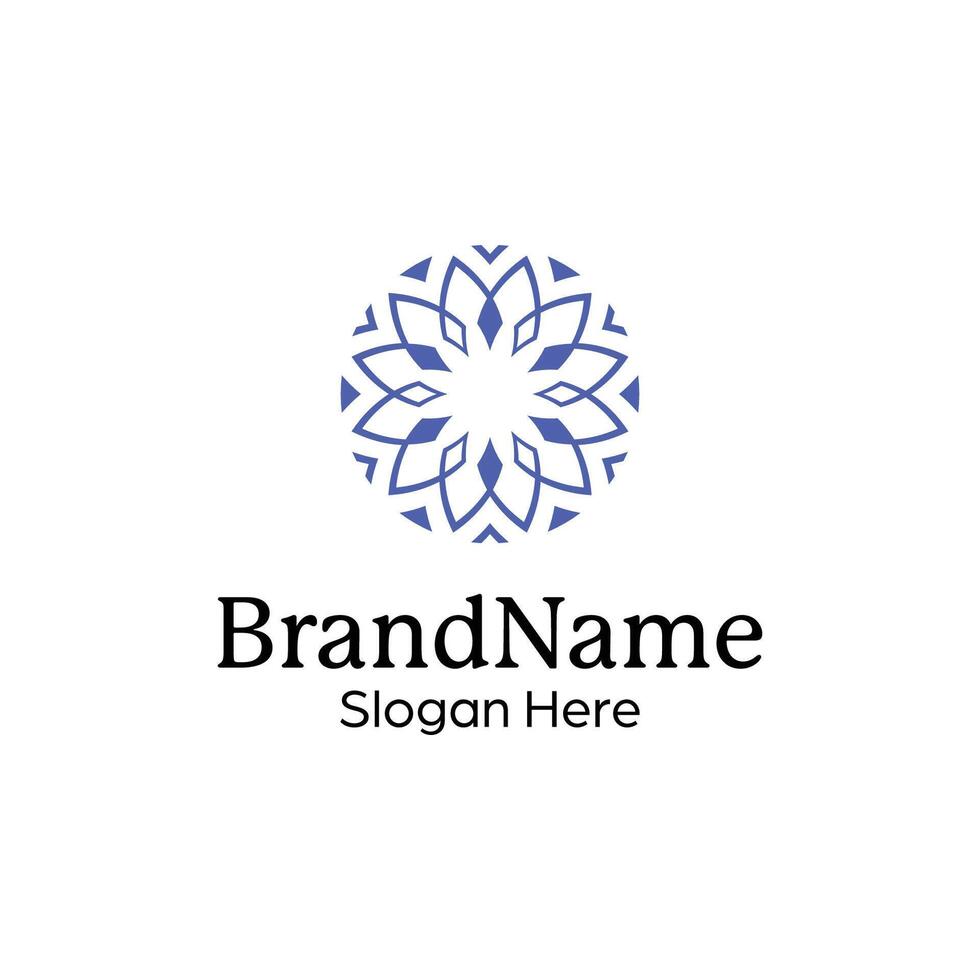 elegant en modern sier- decoratief patroon mandala logo vector