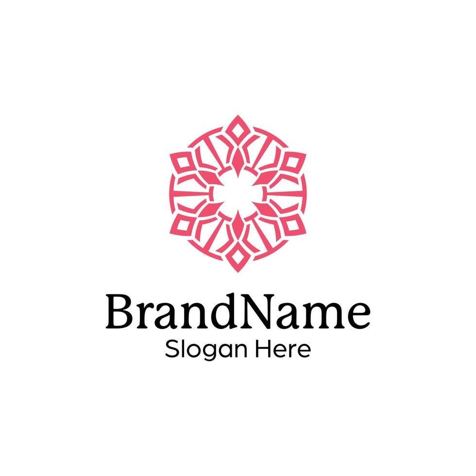 elegant en modern sier- decoratief patroon mandala logo vector