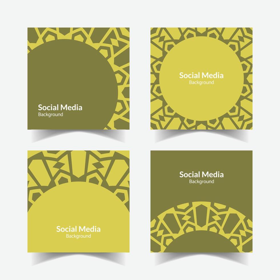 elegant sier- decoratief patroon plein achtergrond sociaal media ontwerp sjabloon vector