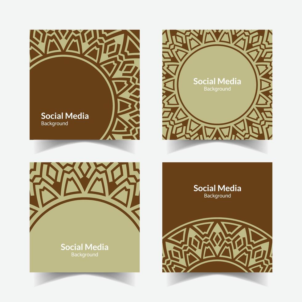 elegant sier- decoratief patroon plein achtergrond sociaal media ontwerp sjabloon vector