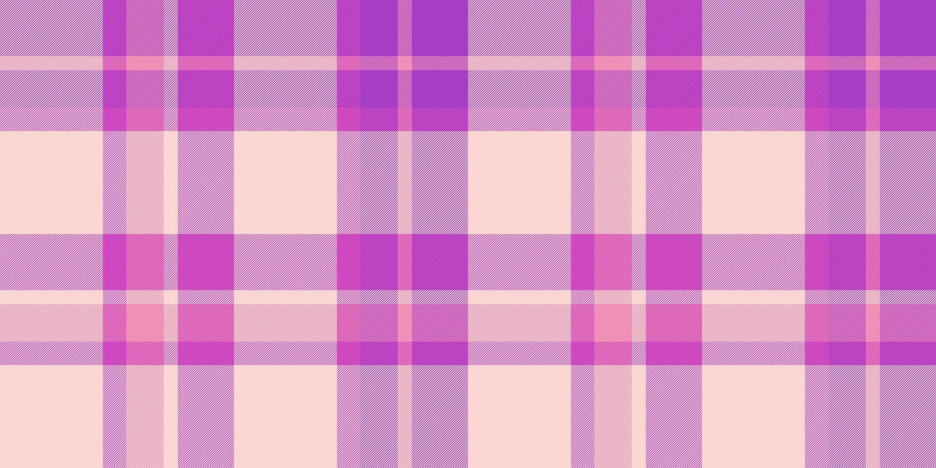 wol Schotse ruit textiel plaid, Valentijn achtergrond naadloos controleren. merk patroon vector structuur kleding stof in licht en magenta kleuren.