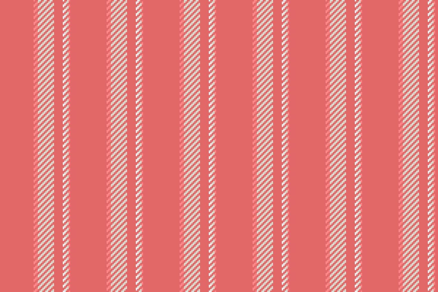 vezel kleding stof naadloos vector, menu lijnen structuur streep. formeel verticaal achtergrond patroon textiel in rood en wit kleuren. vector
