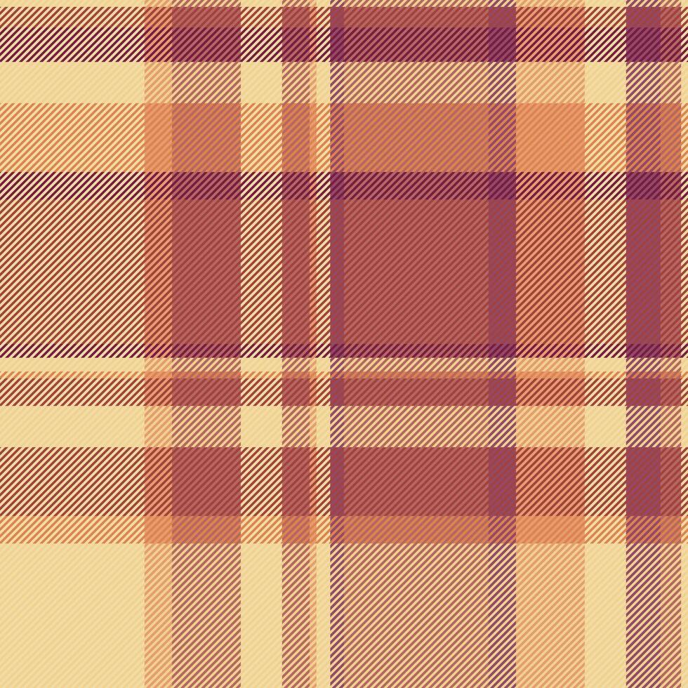 decoratief vector structuur controleren, handel Schotse ruit achtergrond plaid. kleurrijk textiel patroon naadloos kleding stof in rood en amber kleuren.