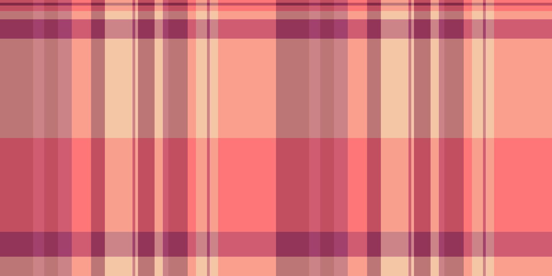 overladen kleding stof controleren plaid, verf structuur patroon vector. wol naadloos Schotse ruit achtergrond textiel in rood en roze kleuren. vector