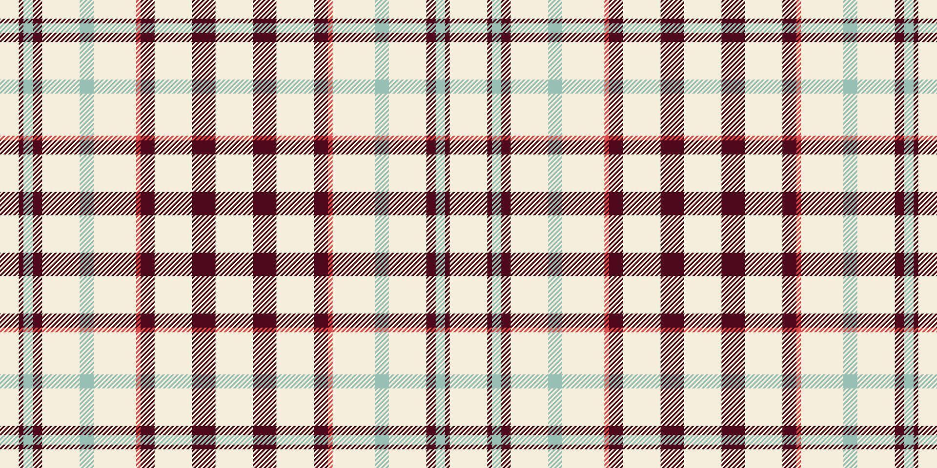 venster vector textiel patroon, gekleurd Schotse ruit structuur achtergrond. geometrie controleren plaid naadloos kleding stof in antiek wit en rood kleuren.