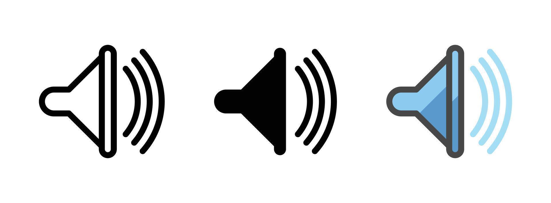 multipurpose luidspreker vector icoon in schets, glyph, gevulde schets stijl