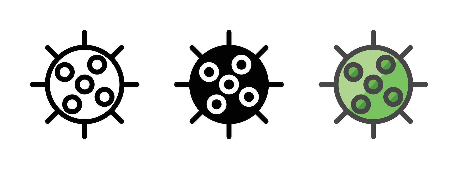 multipurpose virus vector icoon in schets, glyph, gevulde schets stijl