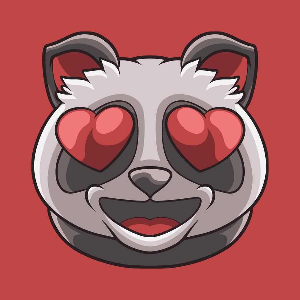 panda liefde mascotte Super goed illustratie voor uw branding bedrijf vector