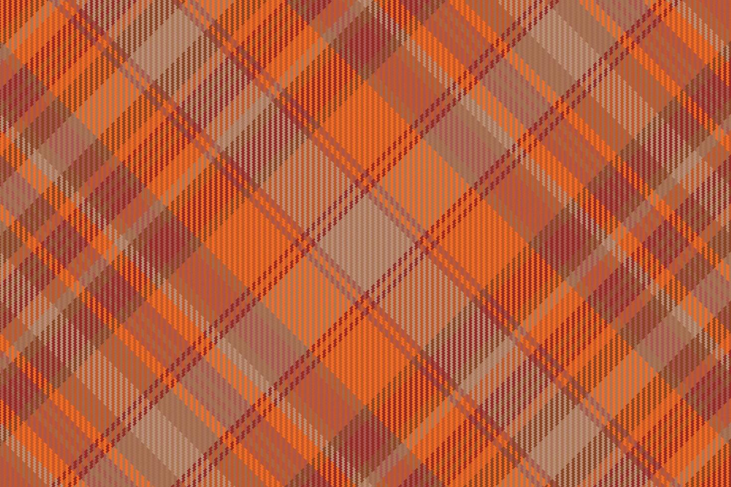 tartan geruit patroon met textuur en warme kleur. vector