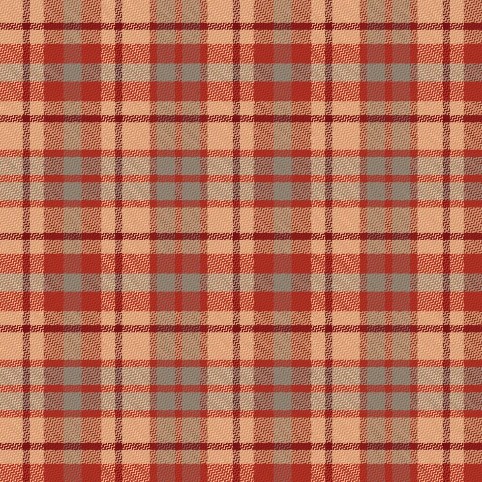 tartan geruit patroon met textuur en warme kleur. vector