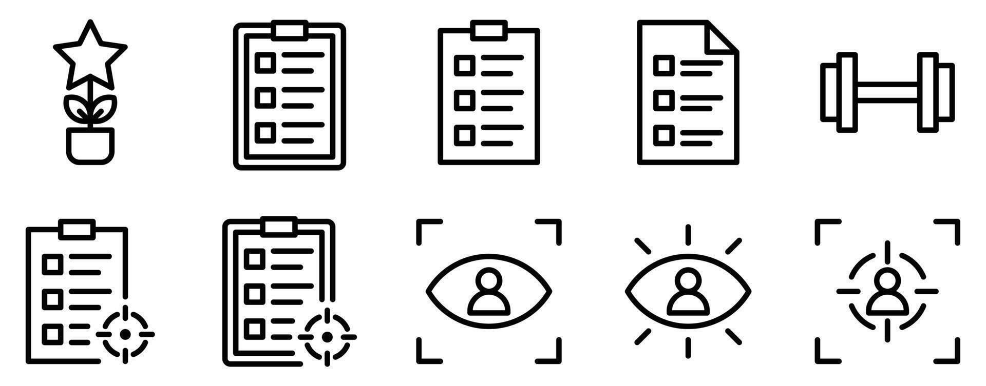 begeleiding en opleiding icoon lijn stijl reeks verzameling vector