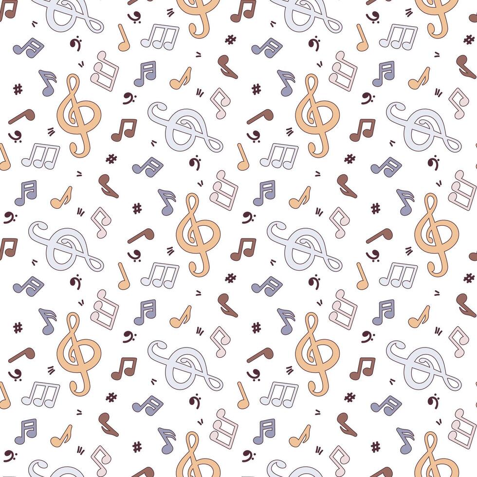 musical naadloos patroon vector