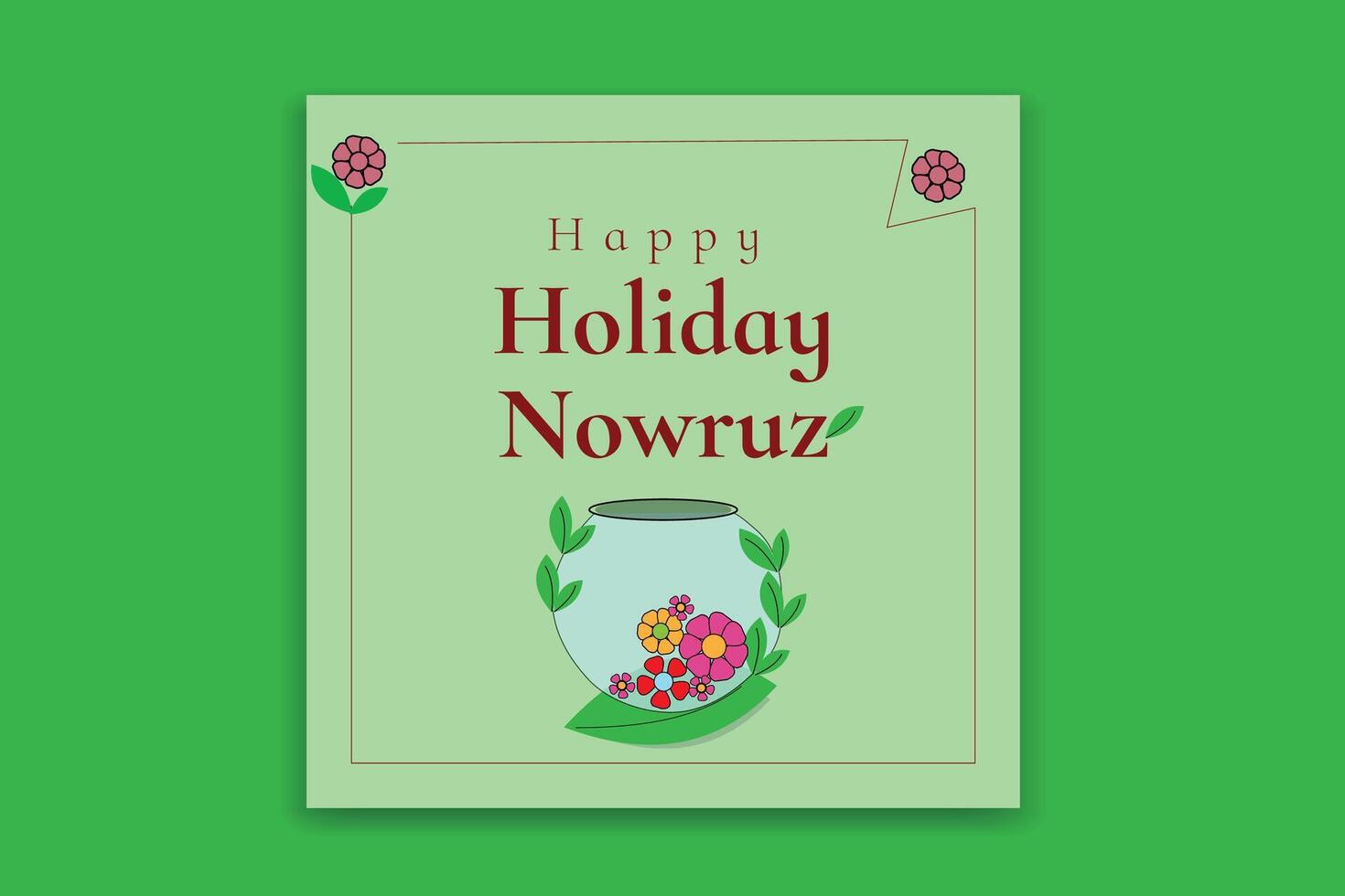 gelukkig Nowruz dag banier ontwerp. vector