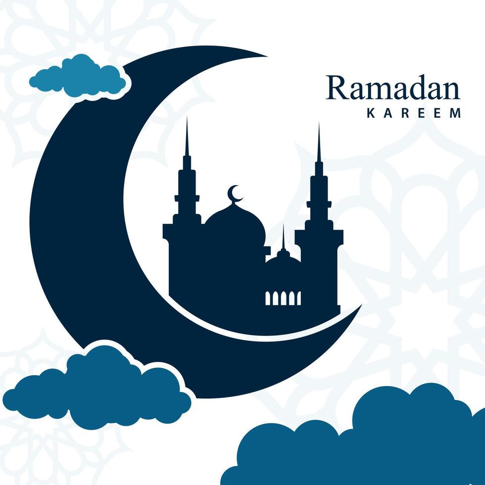 Ramadan sociaal media post sjabloon ontwerp , elegant plein Hoes met Arabisch ornament vector