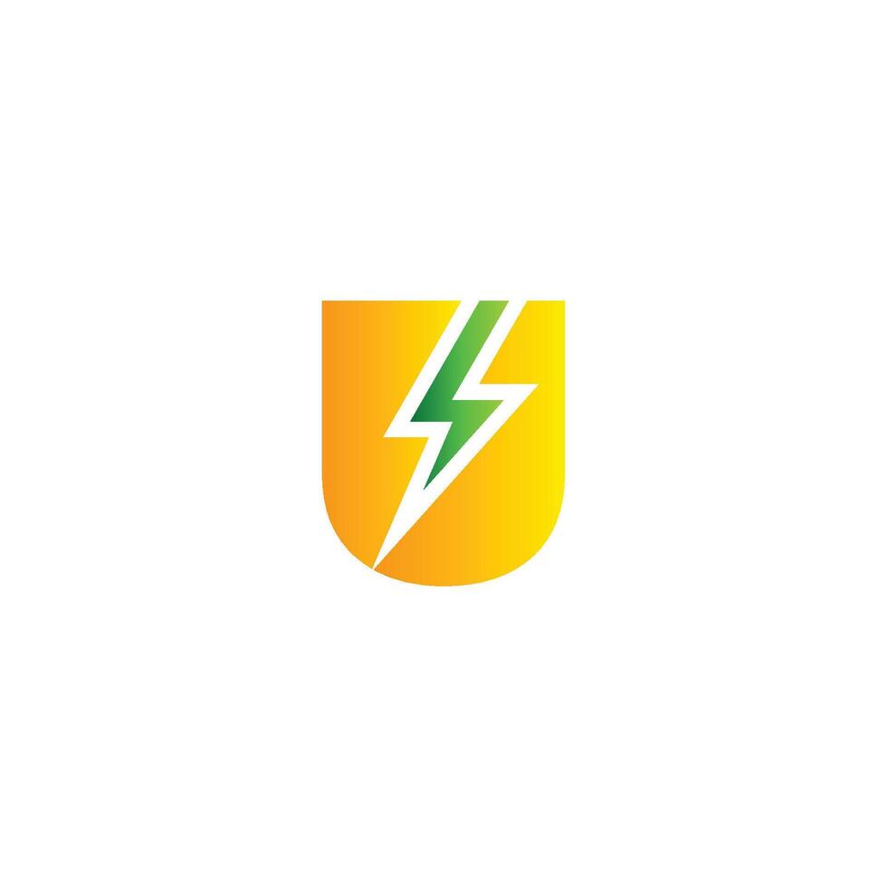 u brief hernieuwbaar energie logo ontwerp sjabloon vector