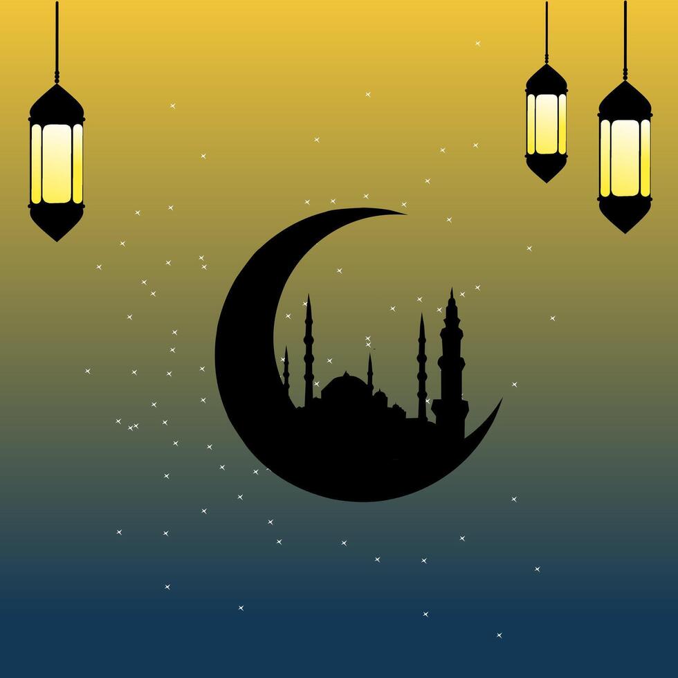 Ramadan groeten achtergrond vector