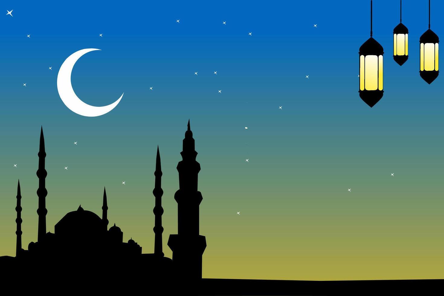 Ramadan groeten achtergrond vector