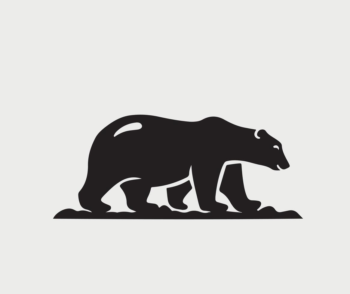 ai gegenereerd silhouet van beer vector illustratie Aan een wit achtergrond