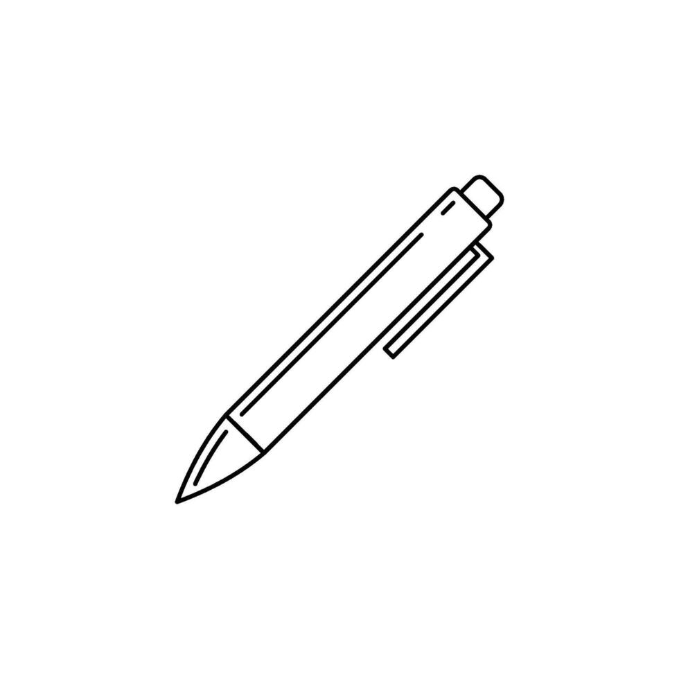 pen schrijfbehoeften icoon vector logo sjabloon
