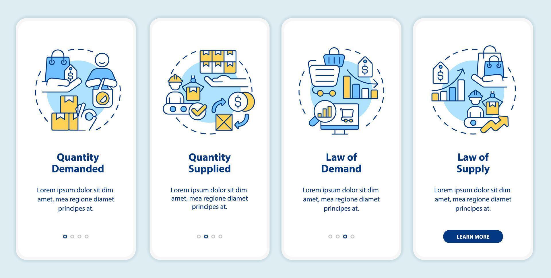 vraag naar en levering sleutels onboarding mobiel app scherm. aantal stuks markt walkthrough 4 stappen bewerkbare grafisch instructies met lineair concepten. ui, ux, gui sjabloon vector