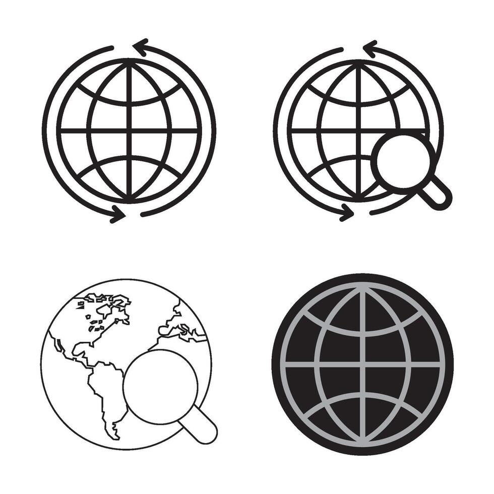 wereldbol pictogram vector