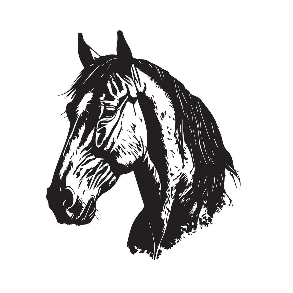 paard silhouet dier logo zwart paarden grafisch vector illustratie