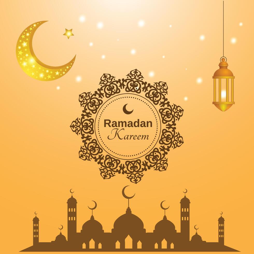 Ramadan kareem, ster, maan, vector