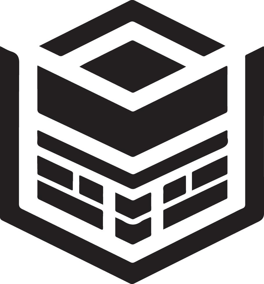 minimaal kaaba logo ontwerp vector icoon, vlak symbool silhouet 9