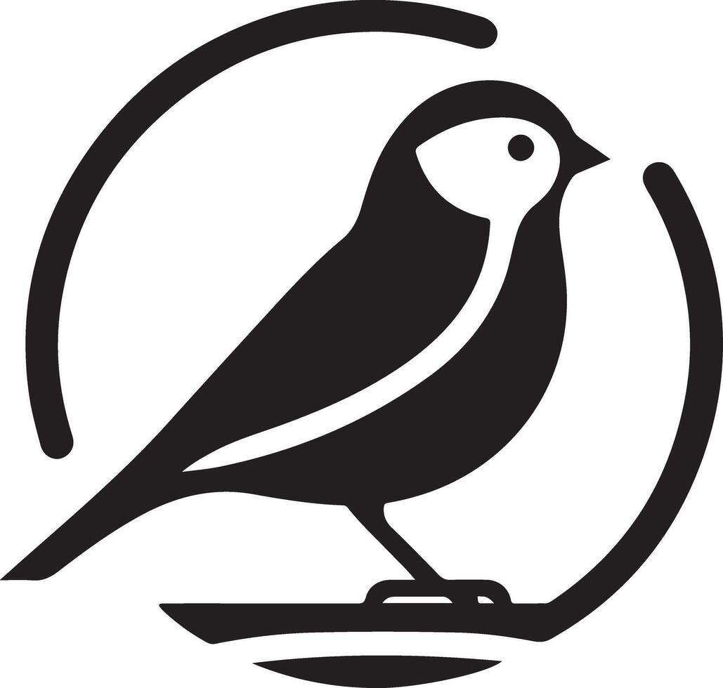 vink vogel logo concept, zwart kleur silhouet, wit achtergrond 28 vector