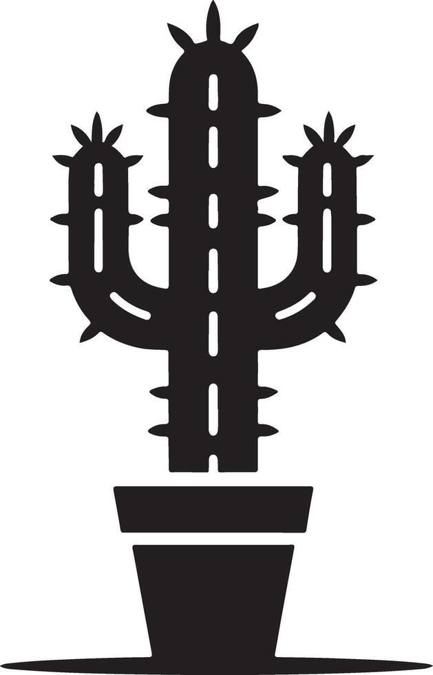 cactus fabriek icoon vector clip art, symbool, zwart kleur silhouet, wit achtergrond 18