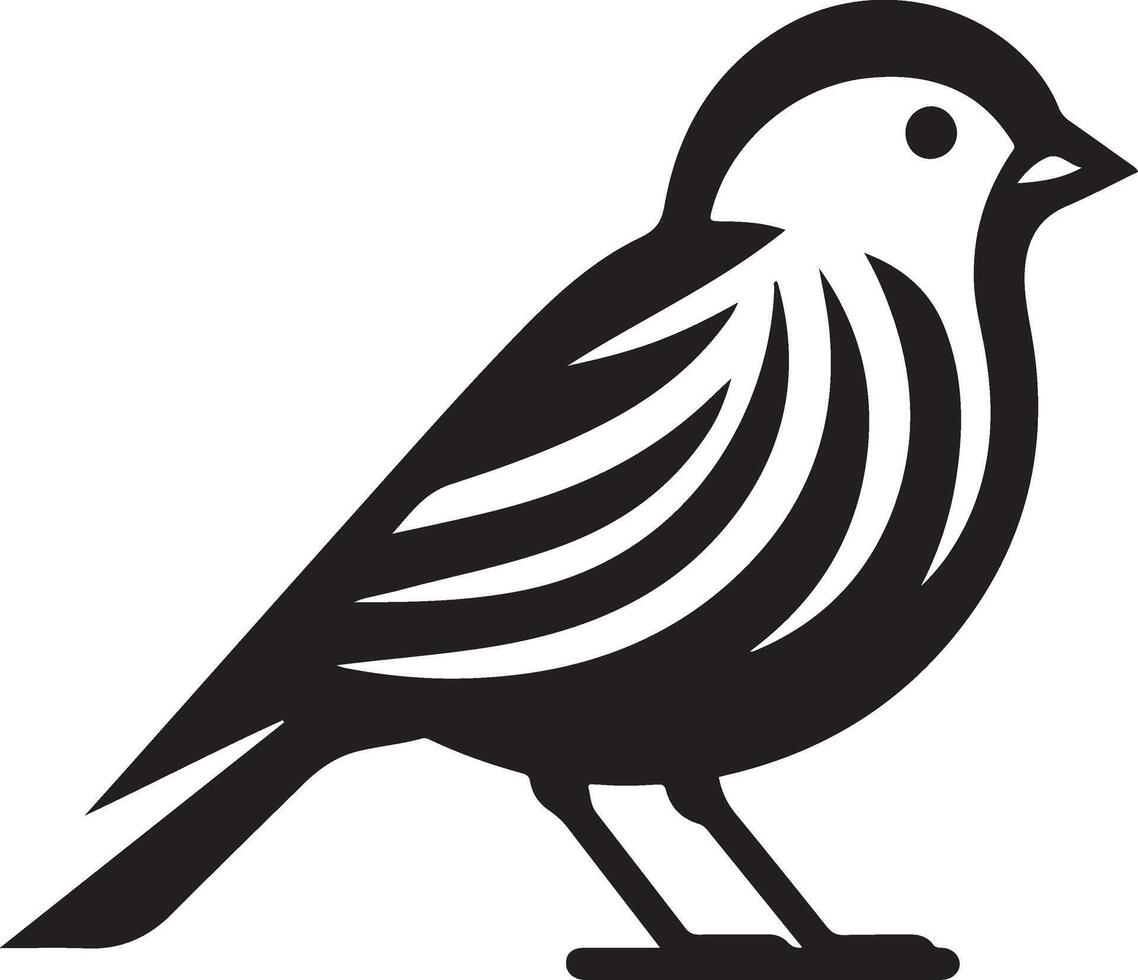 vink vogel logo concept, zwart kleur silhouet, wit achtergrond 5 vector