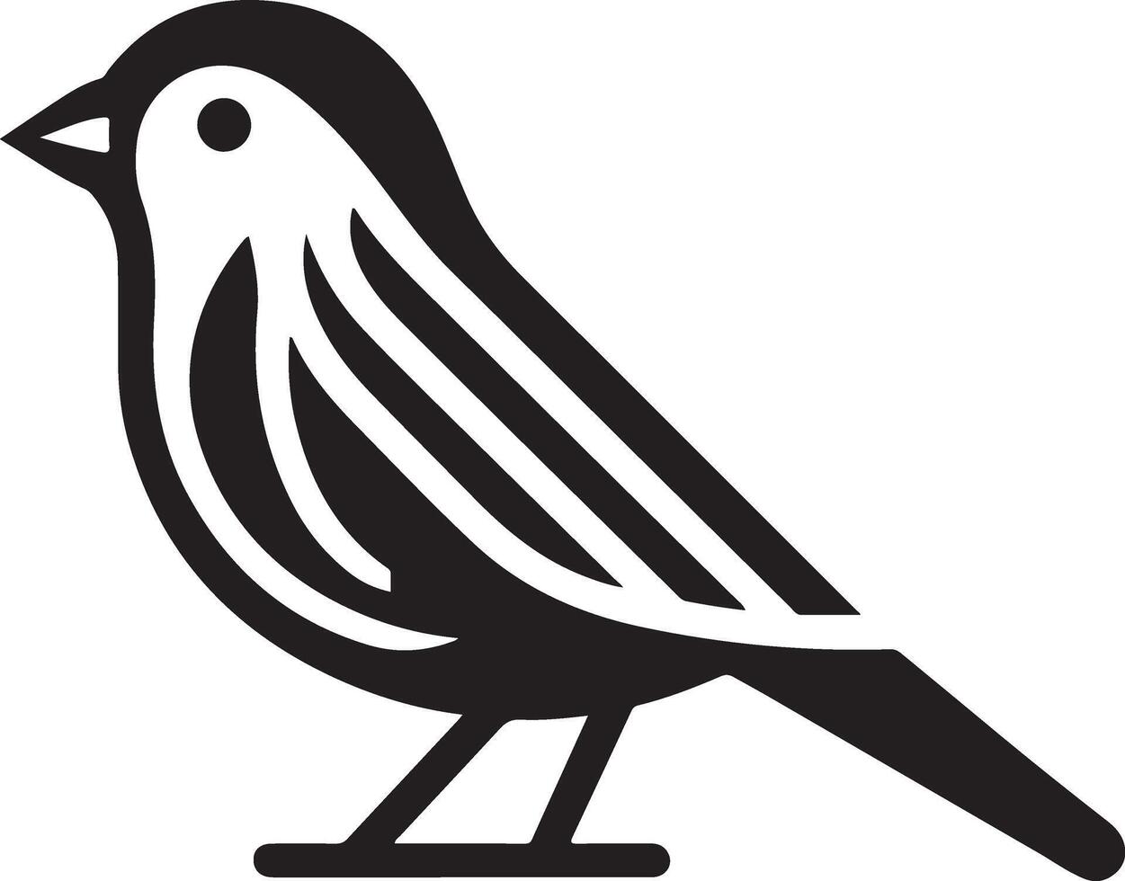 vink vogel logo concept, zwart kleur silhouet, wit achtergrond 30 vector