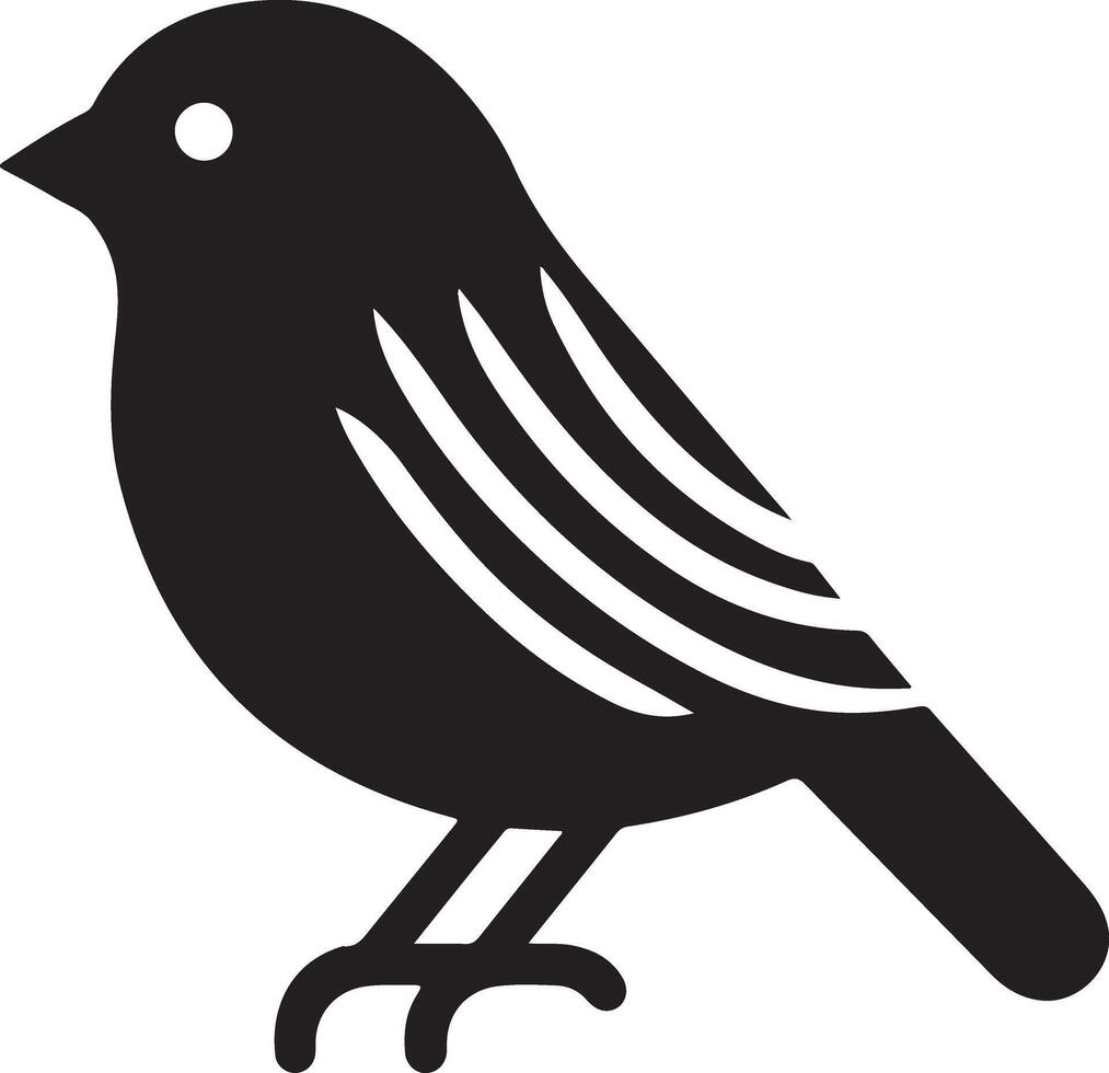 vink vogel logo concept, zwart kleur silhouet, wit achtergrond 22 vector